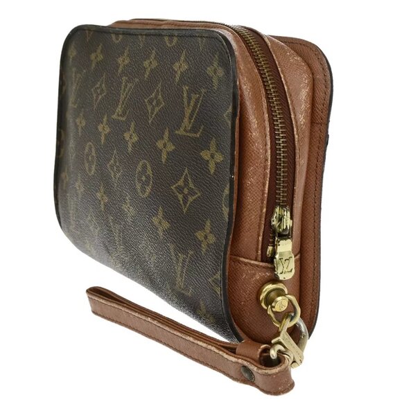 AUTHENTICITY GUARANTEED LOUIS VUITTON Orsay Clutch Hand Bag Monogram Leather - Picture 4 of 16